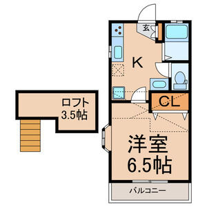 1K 間取り図