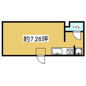 Kスクエア 1A号室 間取り図