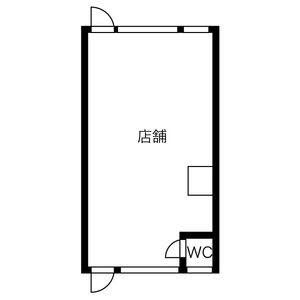 中出町ハイツ 1B号室 間取り図