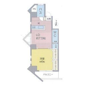 リバーサイドJ1 1F号室 間取り図