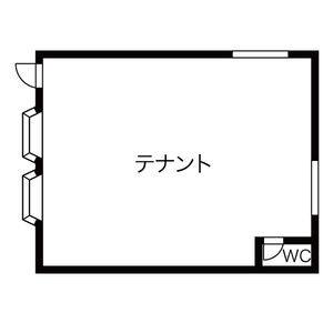 SSパレス岩倉 店舗(2F)号室 間取り図