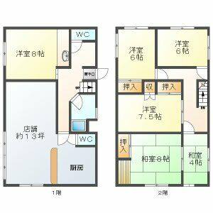 古知野町貸店舗 間取り図