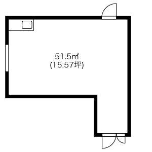 堀の内ビル 2D号室 間取り図