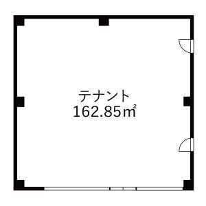 江尻ビルPower Point 2A(南西)号室 間取り図
