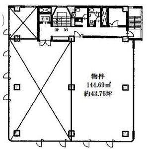 桐美ビル 2B号室 間取り図