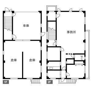 西味鋺倉庫事務所 倉庫・事務所号室 間取り図