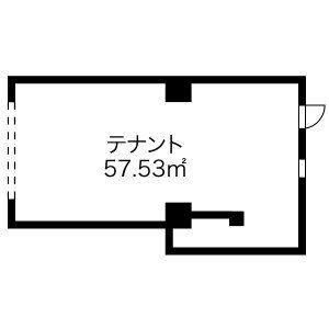 C・P・Pure隼人町 1Fテナント号室 間取り図
