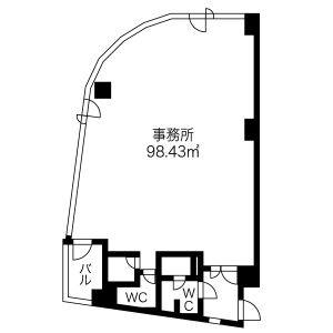 音羽第2ビル 4階号室 間取り図