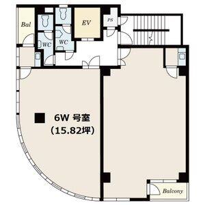 MS丸の内ビル 6階西(6W)号室 間取り図