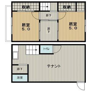 清本町店舗付き住宅 間取り図