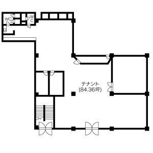 グランデ神宮前中駒ビル 1階号室 間取り図