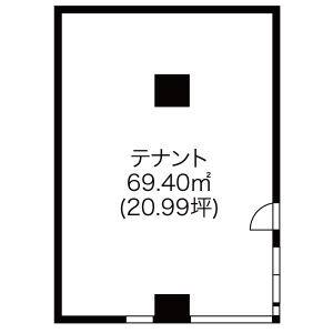 一宮駅西マンション 1階店舗号室 間取り図