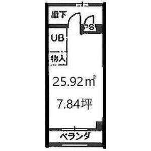 グロゥバルビル 4B号室 間取り図