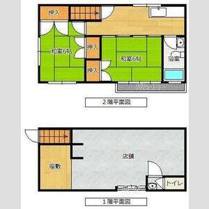 北区喜惣治店舗 2号室 間取り図