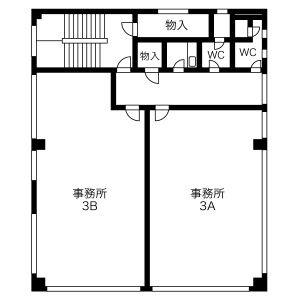 大脇ビル 3B号室 間取り図