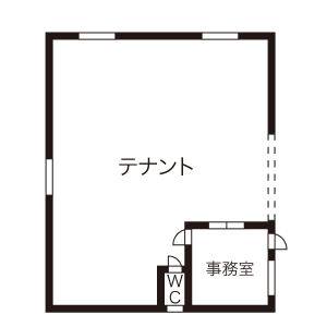 岐阜市六条大溝倉庫 間取り図