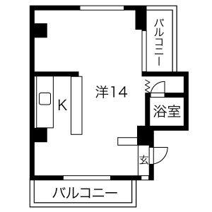 プロクシィ千種 9C号室 間取り図