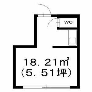 寺島ビル 2F中央号室 間取り図