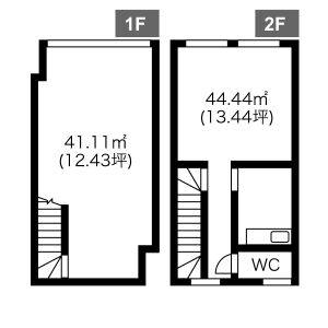 岐阜市問屋町2丁目 店舗 間取り図