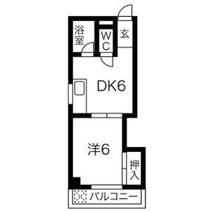 コーポ早川 5B号室 間取り図