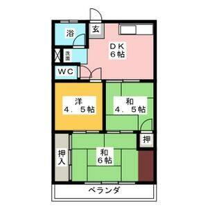 西川ハイツ 間取り図