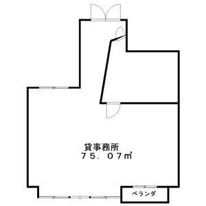 丸の内ヒビノ・オフィスラインズ 6A号室 間取り図