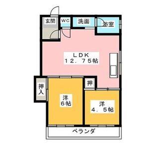 鈴幸ビル 2E号室 間取り図