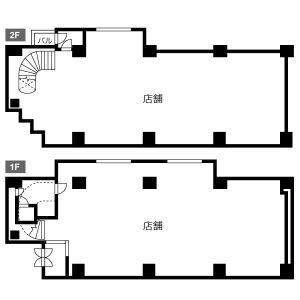 本町牧野ビル 1・2階号室 間取り図