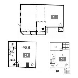 勝川町1丁目事務所付貸倉庫 号室 間取り図