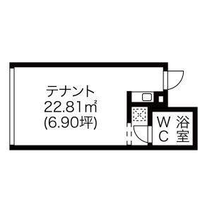 フラットベースA1 2D号室 間取り図