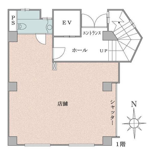 8番ビル東白壁 1F号室 間取り図