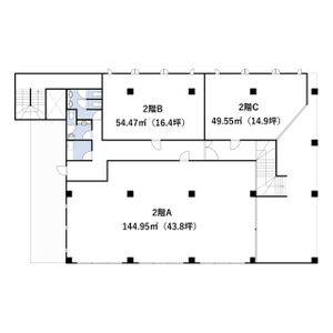 大昂ビル1 2B号室 間取り図
