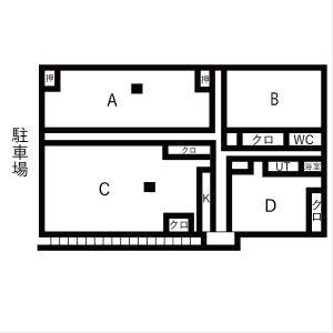 尾張旭市上の⼭町間⼝　貸店舗・事務所 貸店舗・事務所号室 間取り図