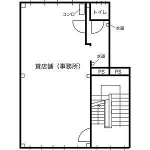 三河安城東町一丁目ビル 2F東号室 間取り図