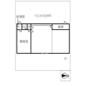 ホーリータウンマンション 1F店舗号室 間取り図