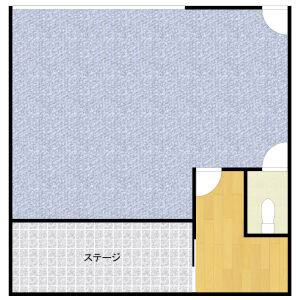 今本町 エクセレントビル 2F居抜店舗 号室 間取り図