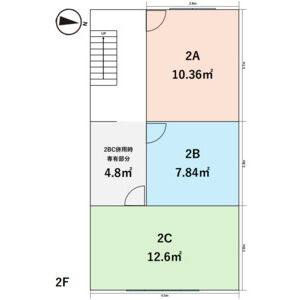 西日置1丁目貸テナント 2A号室 間取り図