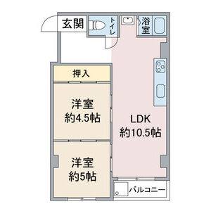 ユタカマンション 20E号室 間取り図