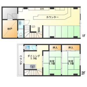 名東区八前一丁目店舗付住居 1(業種業態問わず)号室 間取り図