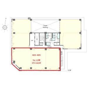 広小路YMDビル　外壁内装リニューアル予定 4階【403～405】号室 間取り図