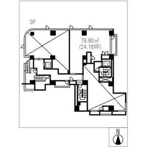 御園糸ビル 3階G号室 間取り図