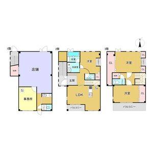 天白区池場店舗付住宅 1号室 間取り図