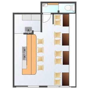 第一中央ビルディング 1・2階 貸店舗/事務所(一部)号室 間取り図