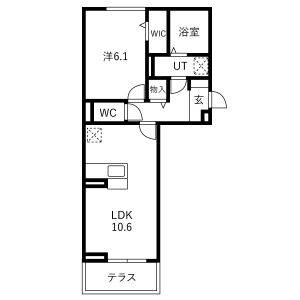 D-room名駅 B棟 間取り図