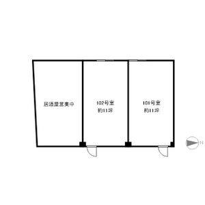 コーポ一ツ山1階店舗 間取り図
