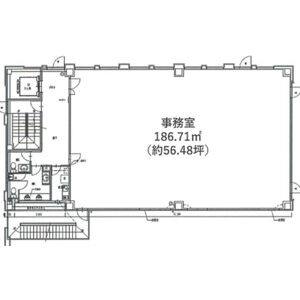 フリーダムビル 3階号室 間取り図