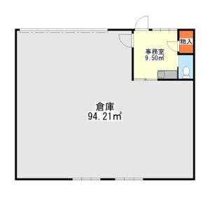 (仮称)南区提起町貸倉庫 West号室 間取り図