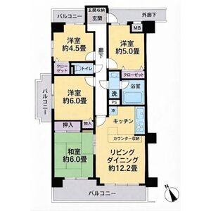 シティコープ本陣通 号室 間取り図