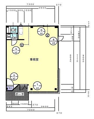 日野南９丁目３－３事務所 間取り図