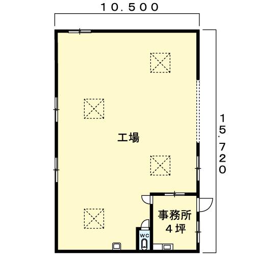 豊橋市飯村町字高山３９工場 間取り図